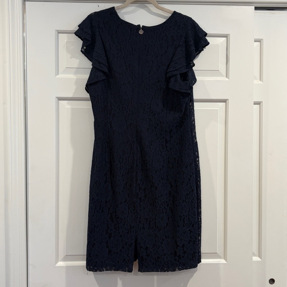 Tommy Hilfiger Elegant Navy Lace Dress size 18 - Picture 5 of 11